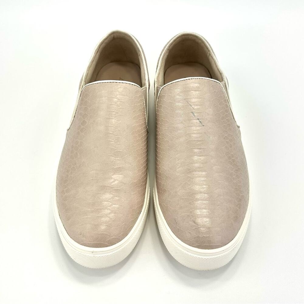 Aldo Jille Slip-On Sneaker Size 9 Mauve Pink Faux Leather Low Platform Embossed - Picture 3 of 14